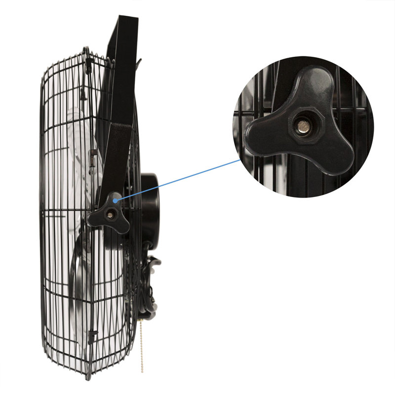 WindPro18W Industrial Black 18-inch High Velocity Wall Mount Fan
