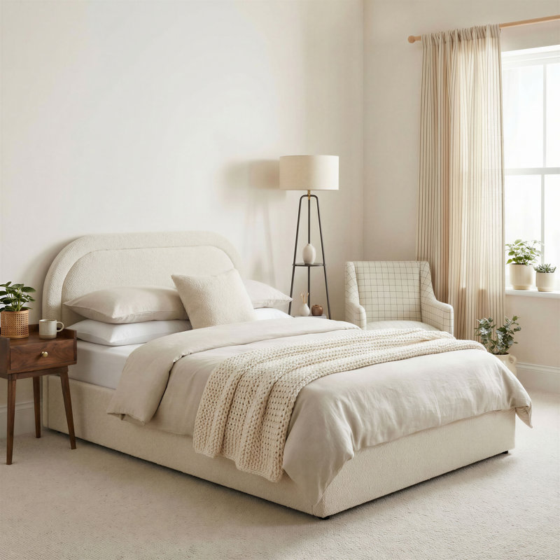 Sabid Upholstered Ottoman Storage Bed, Double