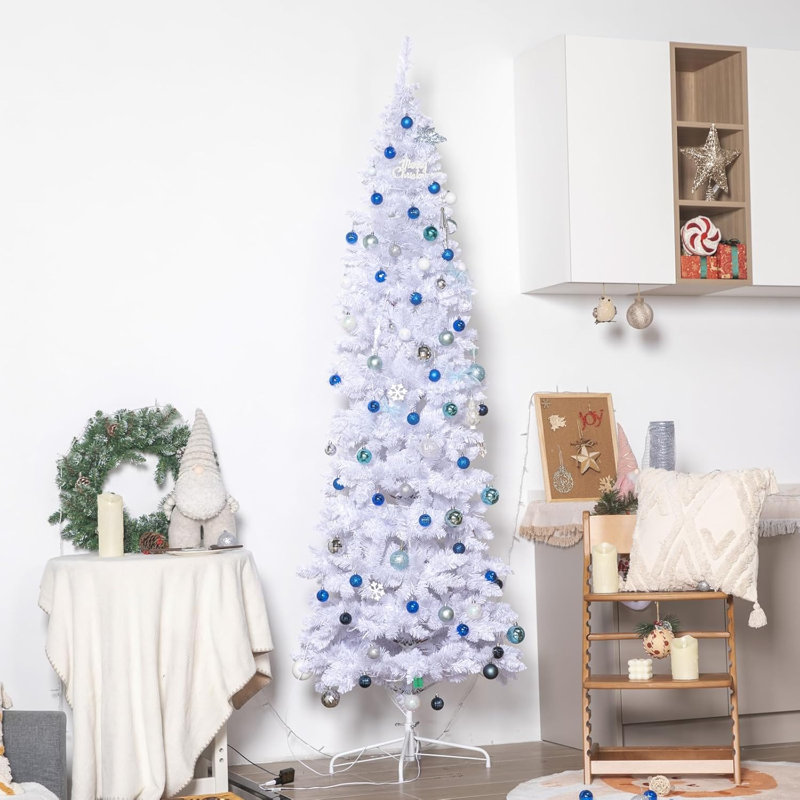 Arbre de Noël blanc illuminé, 4'
