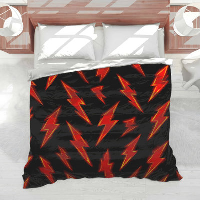 Red Lightning Bolts Comforter