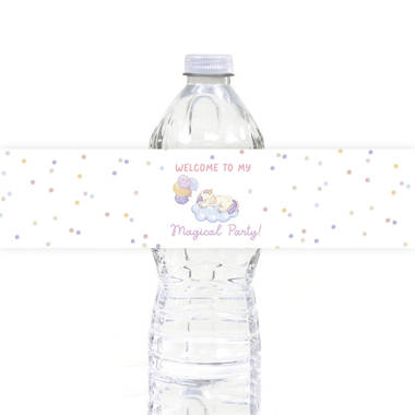 Little Cutie Baby Shower Water Bottle Labels 24ct Waterproof