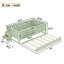 Simple avec bibliothèque intégrée et petit escalier, rails de sécurité de haute qualité et lit gigogne, vert avocat-121067100-121067101