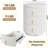 3-Drawer Round Bedroom Nightstand White