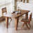 Brown Rectangular Solid Wood Dining Table-107787652