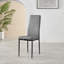 Modern Chrome and Concrete Effect Contemporary Dining Table & 6 Luxury Faux Leather Dining Chairs-912006429-911999344