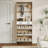 NEW OAK Color Shoe Cabinet  With 3 Doors 2 Drawers With Hanger,Large Space For Storage