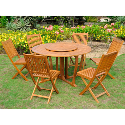 Horace 7 Piece Teak Dining Set by Bay Isle Home