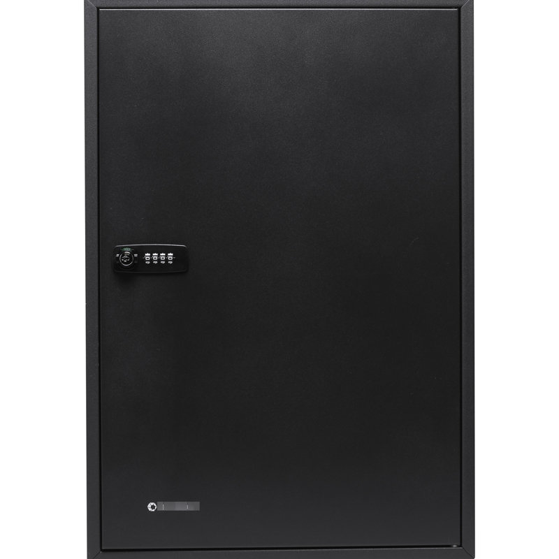 Armoire à 300 clés avec serrure à combinaison et rangement sécurisé - acier noir, réglable, clé réglable murale, serrure, fixation pour clés