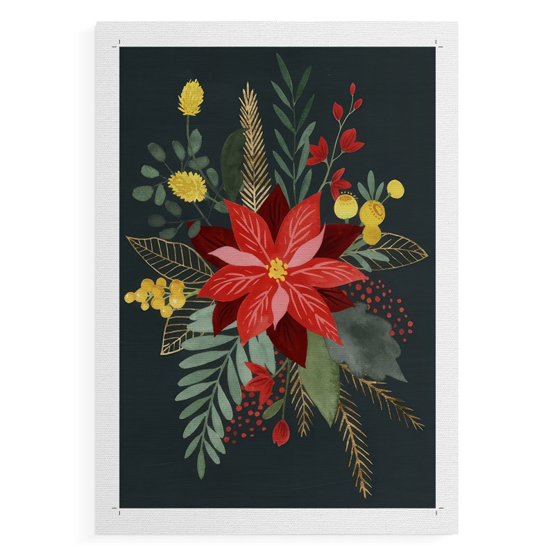 Bright Christmas Night Collection B - Impression sur toile seulement - NON-CADRE, H 18 po x l 12 po