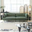 Coussin en velours côtelé vert-109076541