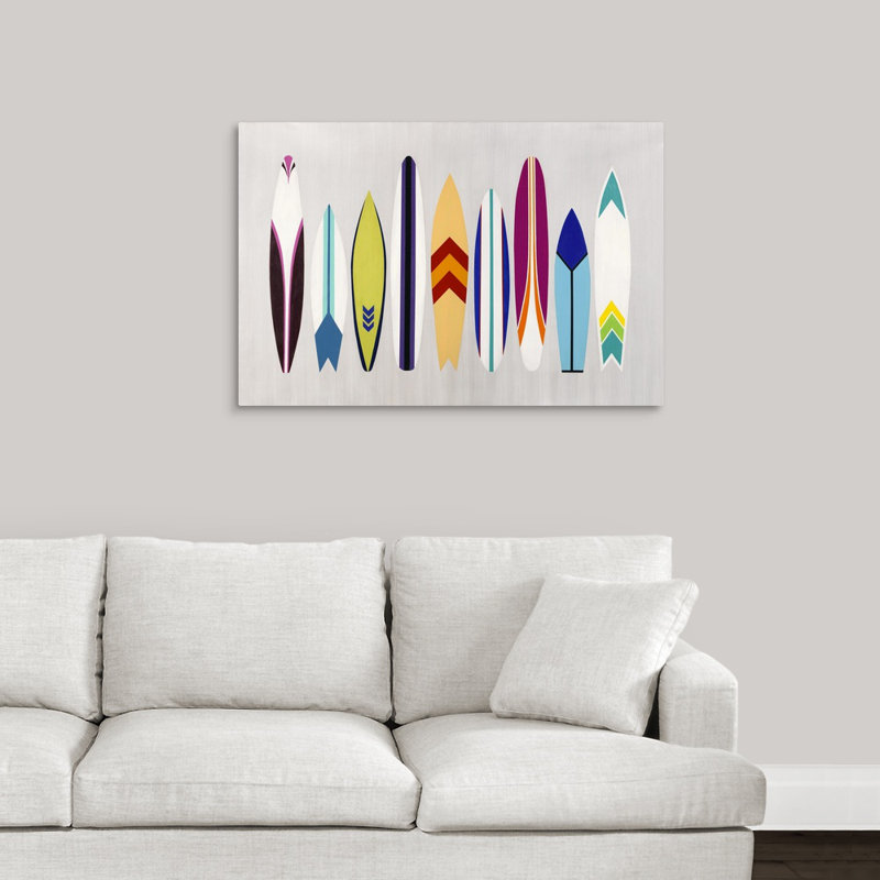 « surf on through », impression sur toile, H 24 po x l 36 po x p 1,25 po, Toile tendue