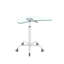Table de bureau à hauteur réglable en verre trempé transparent avec roues verrouillables (plage réglable de 24,2 po à 32,7 po)-1239866363