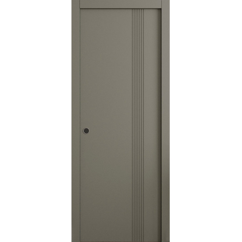 Porte coulissante escamotable - ESSENTIAL 0777 - Quincaillerie de rails - Portes intérieures modernes en bois massif pour chambre à coucher
