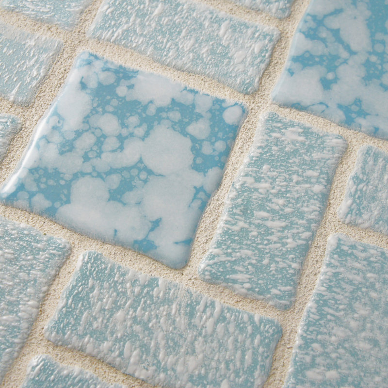 Academy Random Sized Straight Edge Porcelain Versailles Mosaic Wall & Floor Tile, Blue