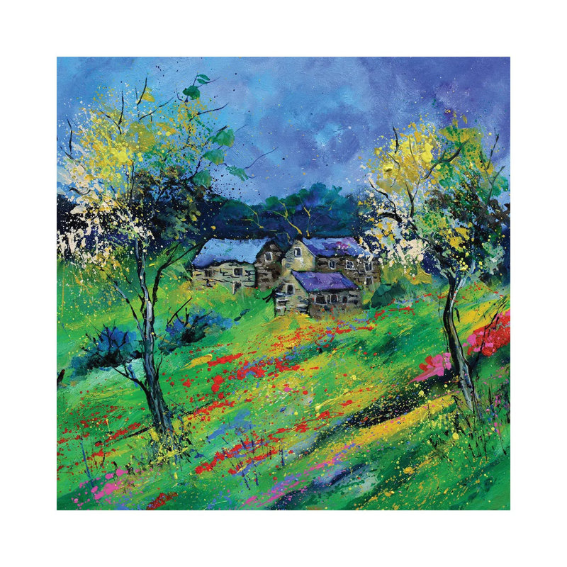 Spring Poppies 1 Piece Wrapped Canvas Wall Art, 30.48cm H x 30.48cm W x 1.905cm D