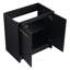 Meuble-lavabo de salle de bain autoportant 30 po - châtaignier noir, spectacle moderne, porte à fermeture en douceur, amplement de révélation, base abondante
