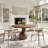 Round Solid Wood Pedestal Dining Table-114220730