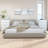 White 4-drawer Handle-free Dresser - Modern Wooden Tall Nightstand For Bedroom