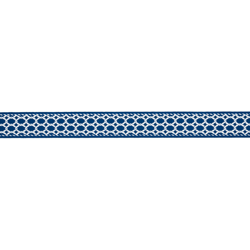 Schumacher x Mary McDonald Lattice Indoor/Outdoor Tape, Navy