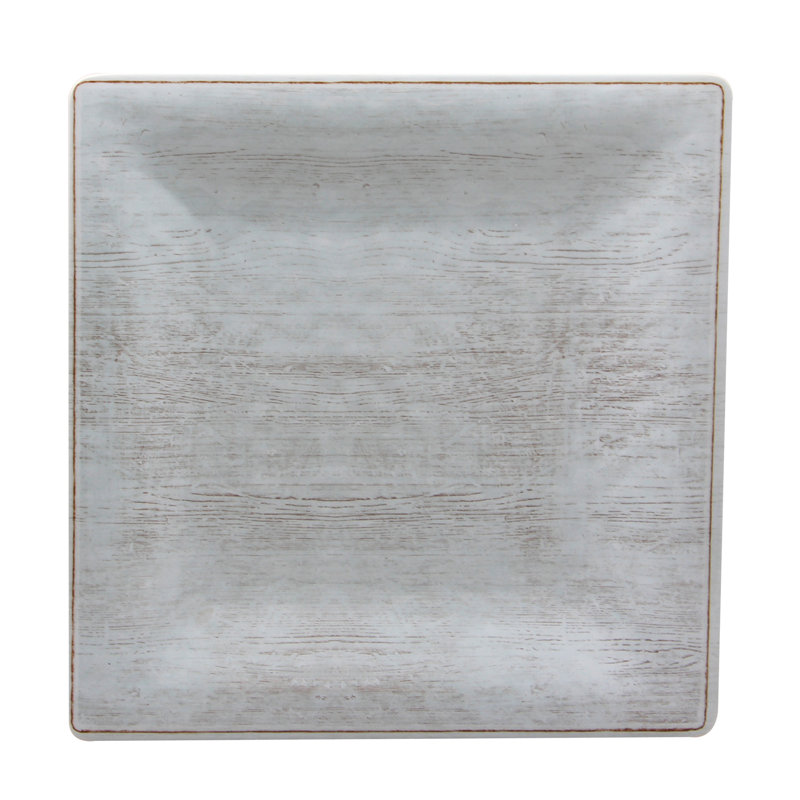 Grove 10.5" Melamine Square Dinner Plate, Buff