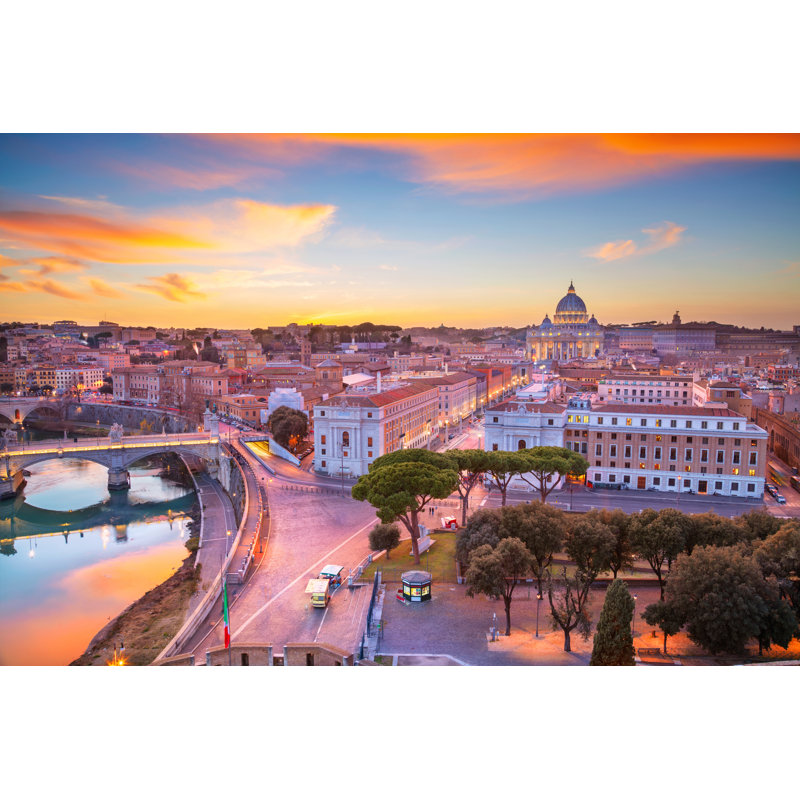 Photo de la Cité du Vatican sur toile, H 8 po x l 12 po