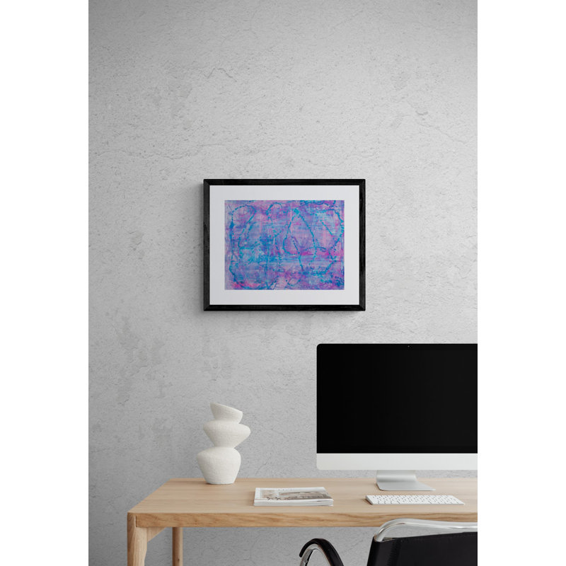 «D38» par Drew Gaffney - peinture encadrée, H 17,25 po x l 21,25 po