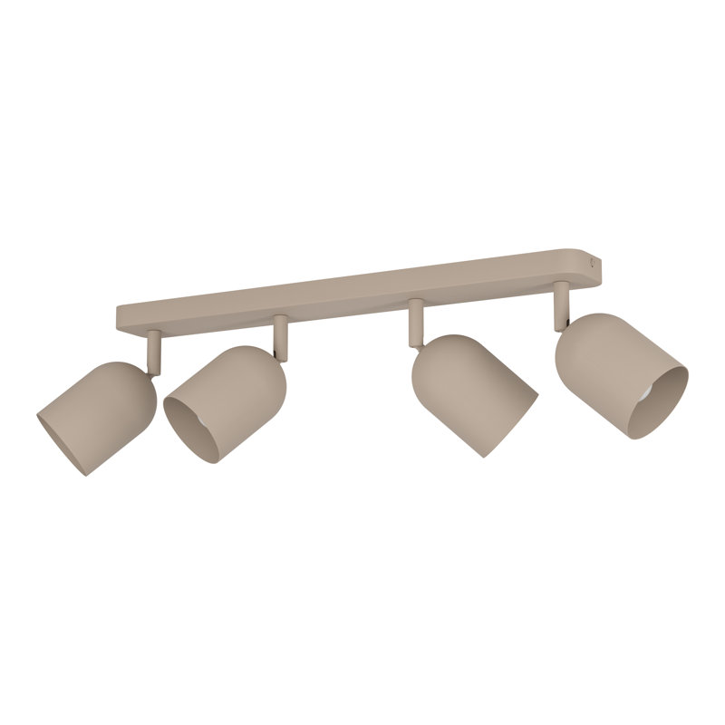 Tilston Steel Minimalist Ceiling Spotlight, 4, 20.5cm H x 8cm W x 58cm D, Sandy