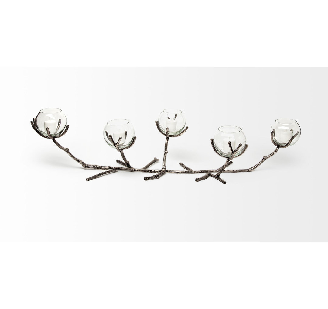 9" Metal Tabletop Candelabra Millwood Pines 