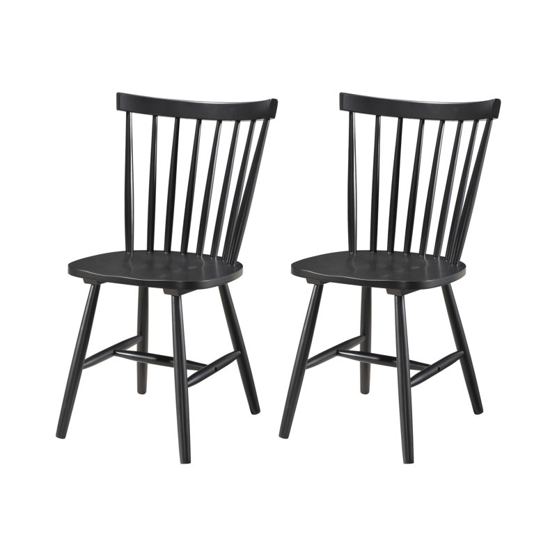 Sindelar Black Windsor Back Side Chairs (Set of 2)