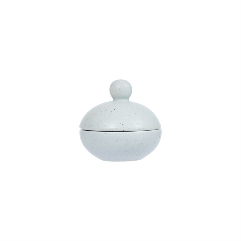 Saga Stoneware Storage Jar, Flint Blue