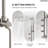 Wall Mount Rainfall Shower System, 10" Rain Shower Head with 3-Function Handheld Spray, 3 Body Jets, Adjustable Slide Bar-125575929