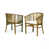 Coussin beige / structure en teck