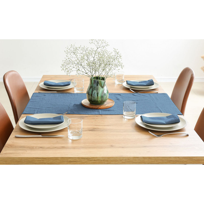 Dinner Square Napkin Set, 20" W x 20" L, Sky Blue