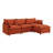 Modular Chenille Sectional Sofa with Ottoman-830756759-830756757