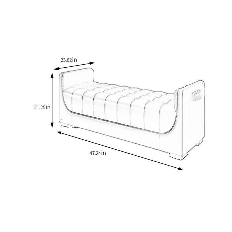 Banc de rangement Sartore, Bleu