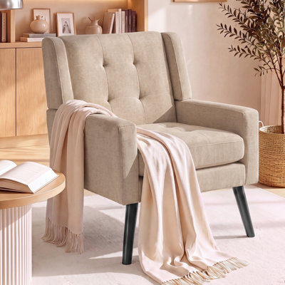Bolanle 30" W Tufted Wide Back Accent Armchair
