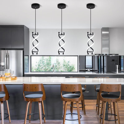Spiral Led Pendant Light Fixture
