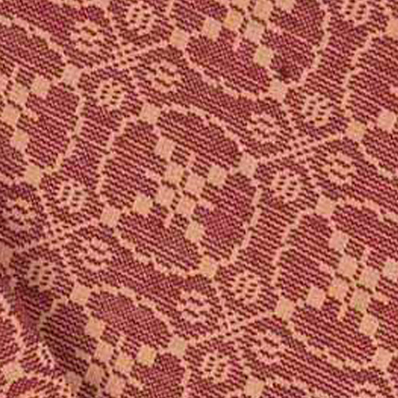 Couverture 100% coton , Rouge grange / brun clair