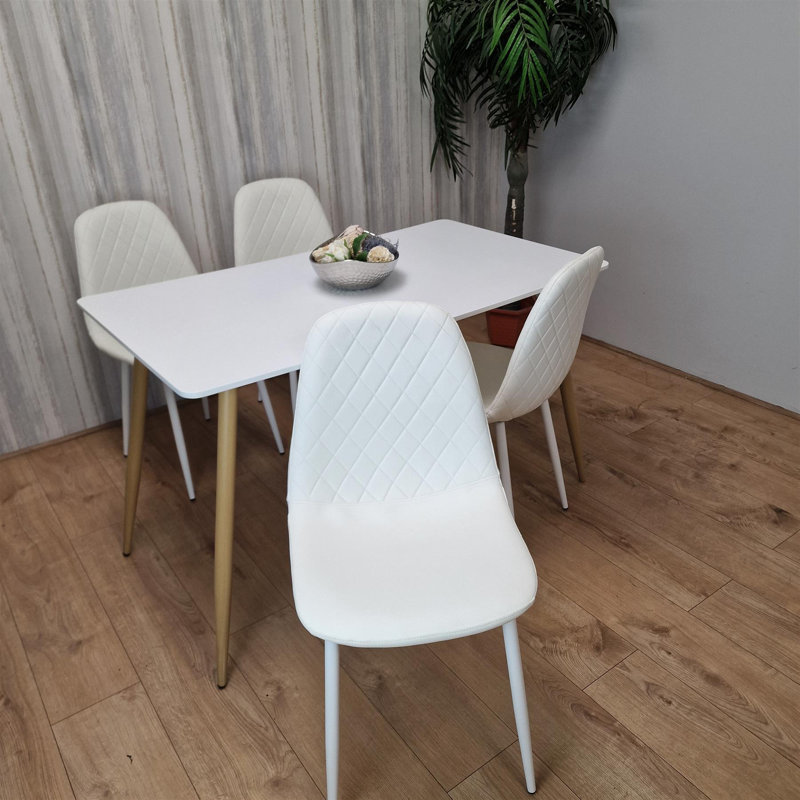 Ampthill 3 - Person Dining Set, White