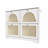 Mid-Century Narrow Design Tipping Bucket Shoe Cabinet with 4 Flip Drawers, Elegant Entryway Shoe Organizer with 4 Rattan Doors, Freestanding Shoe Rack with 2 Silvery Hooks for Hallway, White, 42.1"W-1911004729