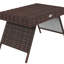Table de bout d'extérieur avec tissage en PE - To Elements pliable en brun convenant à divers endroits