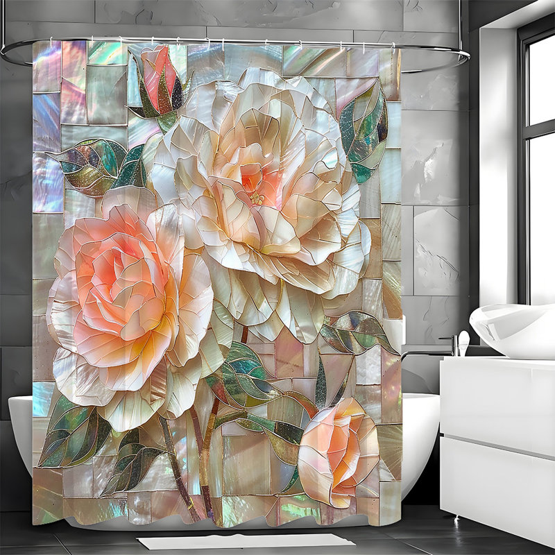 Shower Curtains with Hooks Included