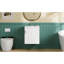 Armoire de salle de bain murale 20 po, meuble-lavabo moderne blanc, lavabo, tablette latérale ouverte, porte-papier hygiénique, solution pour économiser de l'espace 30, rangement spacieux rectangulaire en céramique, conception flottante, fermé
