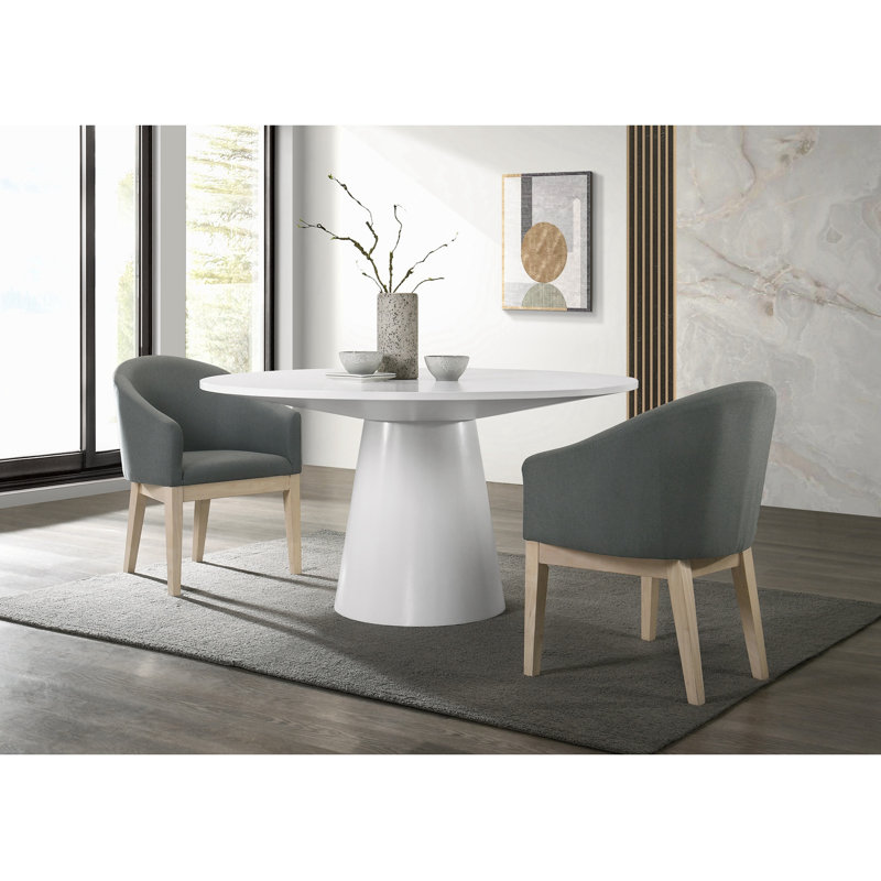 Ensemble de salle à manger 59 po, H 31,09 po x L 59,09 po x l 59,09 po, Blanc