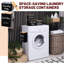 Ensemble de 4 bacs à linge magnétiques