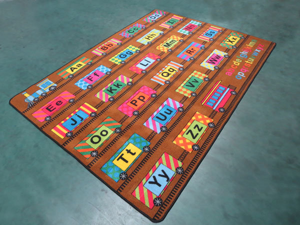 Tapis jaune/brun tissé à la machine, Rectangle 7 pi 11 po x 9 pi 10 po