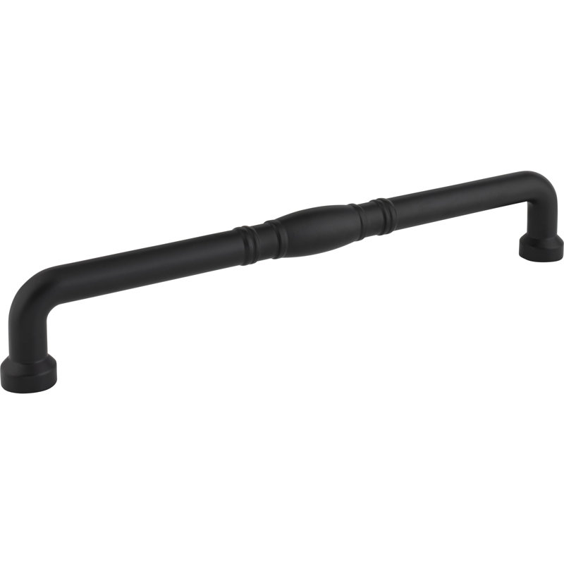 12" Matte Black Traditional Appliance Handle with Mounting Hardware