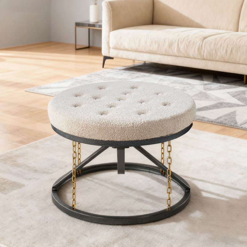 Abraham 23.6" Wide Tensegrity Ottoman Table, Beige