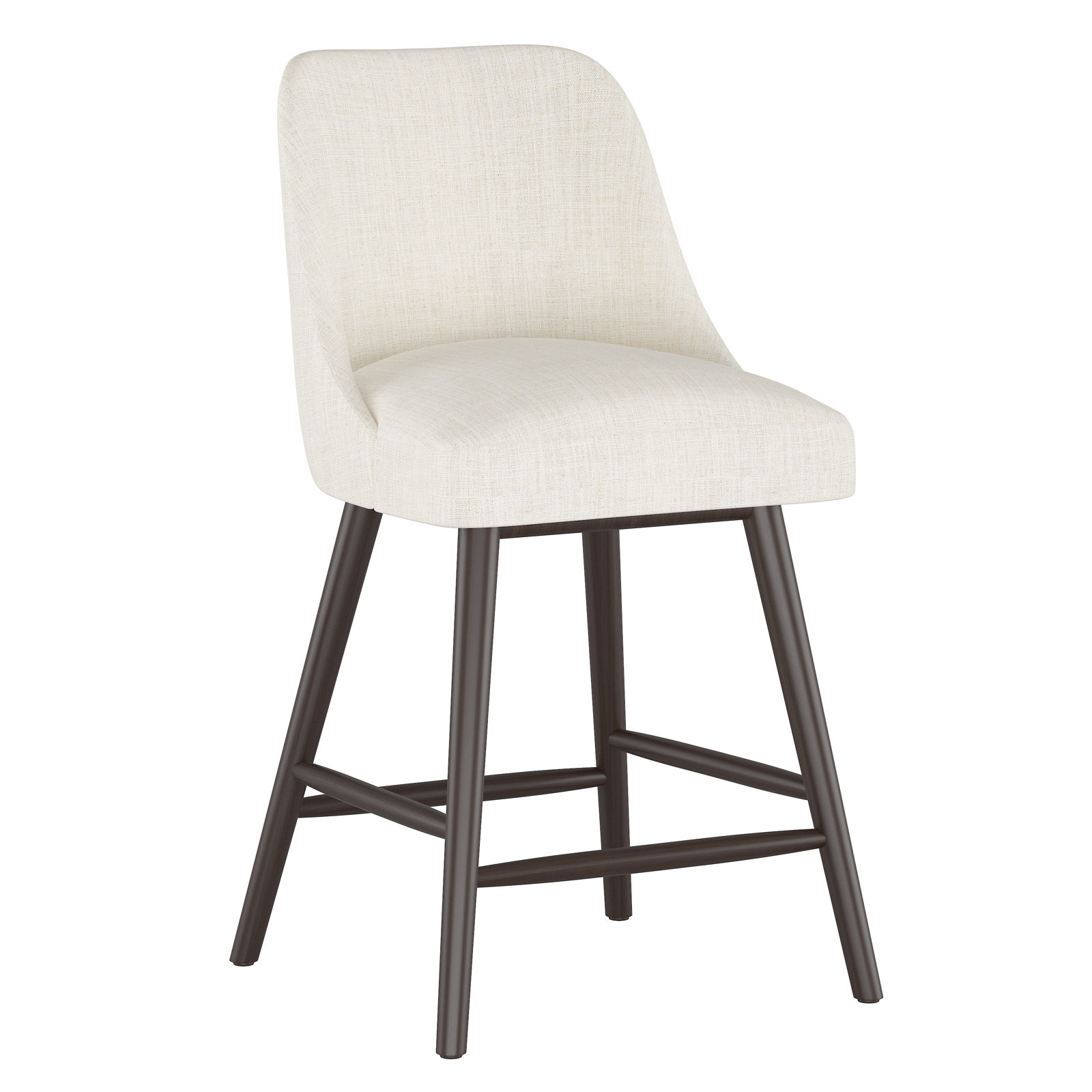 Gallie Bar and Counter Stool, Espresso, Counter Stool (27” Seat Height), Off White