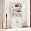Bibliothèque à 5 niveaux avec armoire Duanna, bibliothèque de style campagnard avec portes de rangement, pour bureau à domicile, salon-74551947
